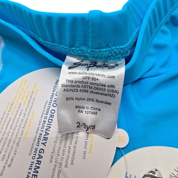 SunBusters Kids UPF 50+ Swim Shorts 2-3 Yrs Blue Purple Reef Safe JJ4130 - Picture 3 of 6